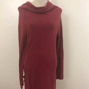 Horny Toad Long Sleeve Cowl Neck Side Pocket Dress